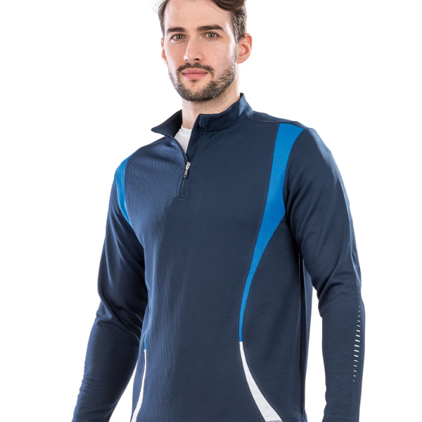 Spiro Unisex Zip Neck Trial Training Top Thumbnail